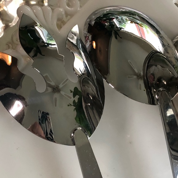 Estate Pieces Large Stainless Serving Spoons - Picture 3 of 5